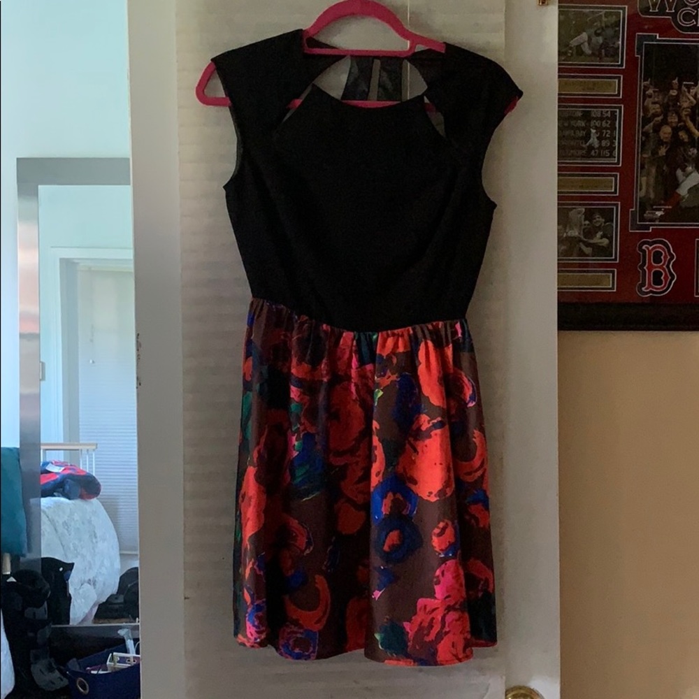 Black and red holiday dress